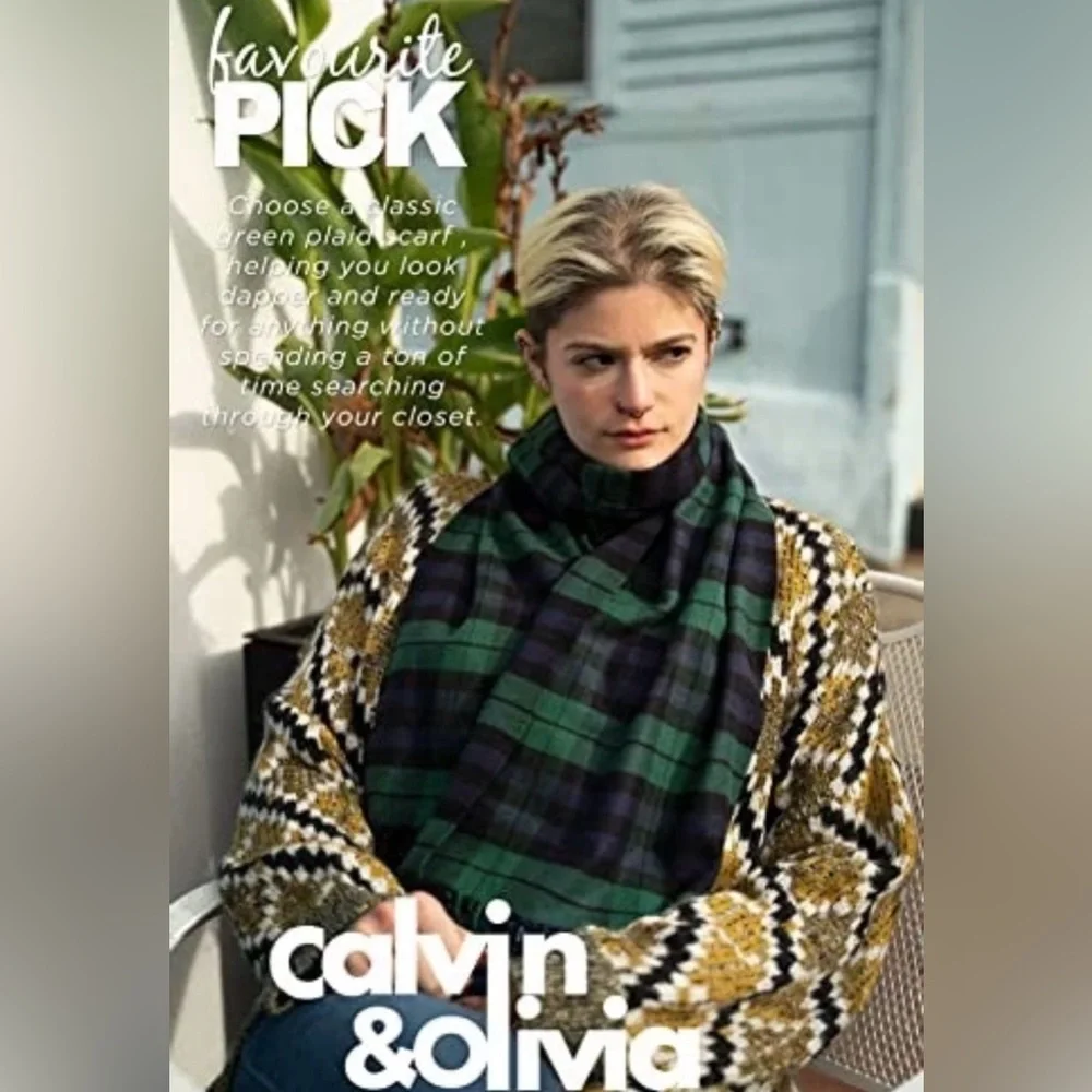 Calvin & Olivia Lightweight UltraSoft Scarf Perfect Holiday Gift for Men & Women
